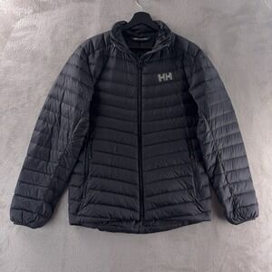 Helly Hansen Verglas Puffer Jacket Mens Size Small Black Insulated Casual